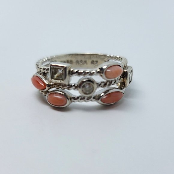 MOP, CZ & Sterling Ring by Joseph Esposito worn once - Picture 1 of 6